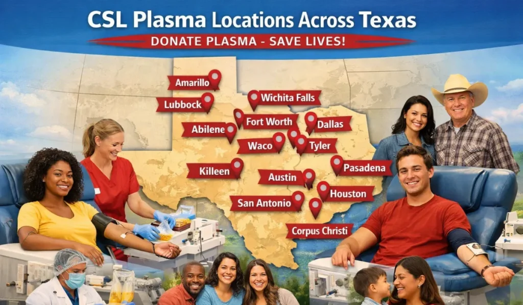 CSL Plasma Locations Across Texas