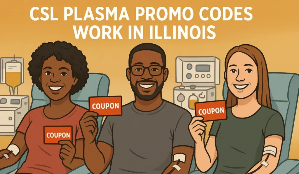 CSL Plasma Promo Codes and Coupons Work in Illinois