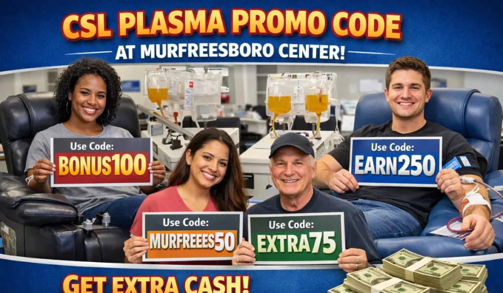 CSL Plasma promo Code at Murfreesboro TN Center