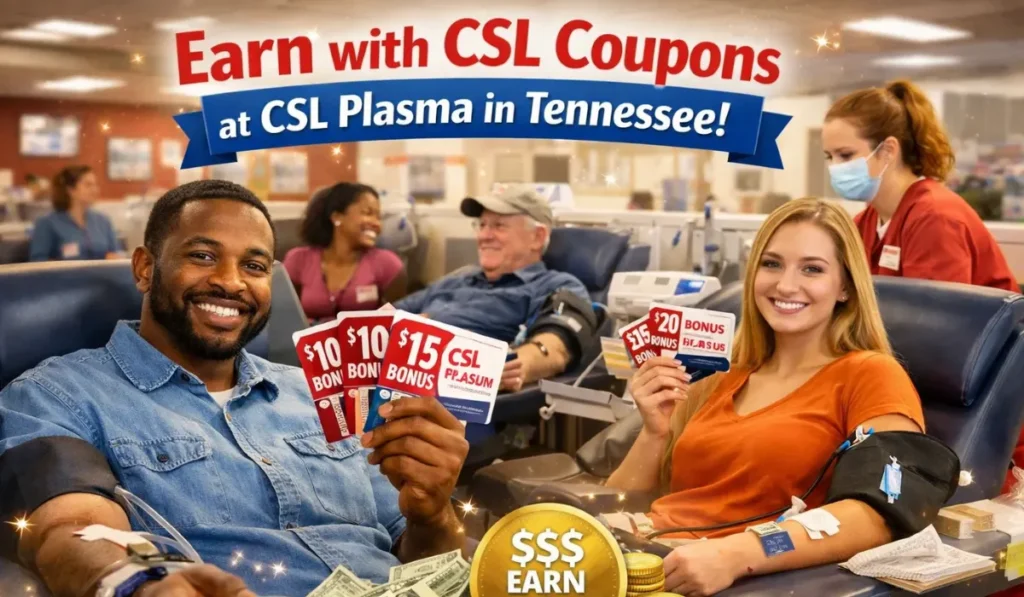 Earn with CSL Coupons at CSL Plasma In Tennessee