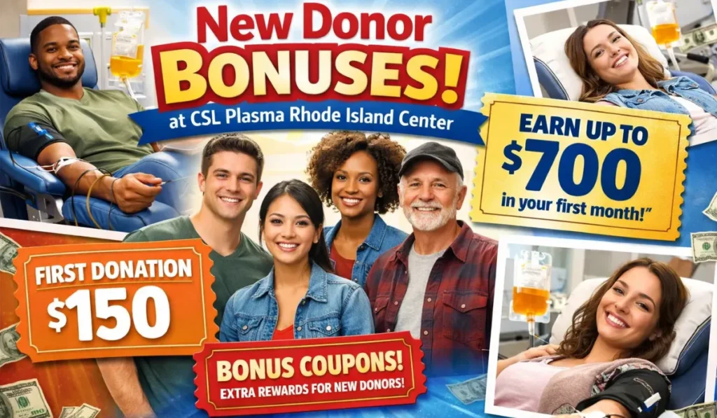 New Donor Bonuses at CSL Plasma Rhode Island Center