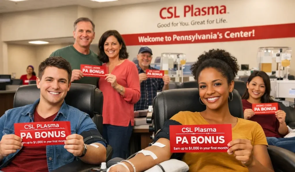 Use the CSL Plasma Promo Code In pennsylvania Center