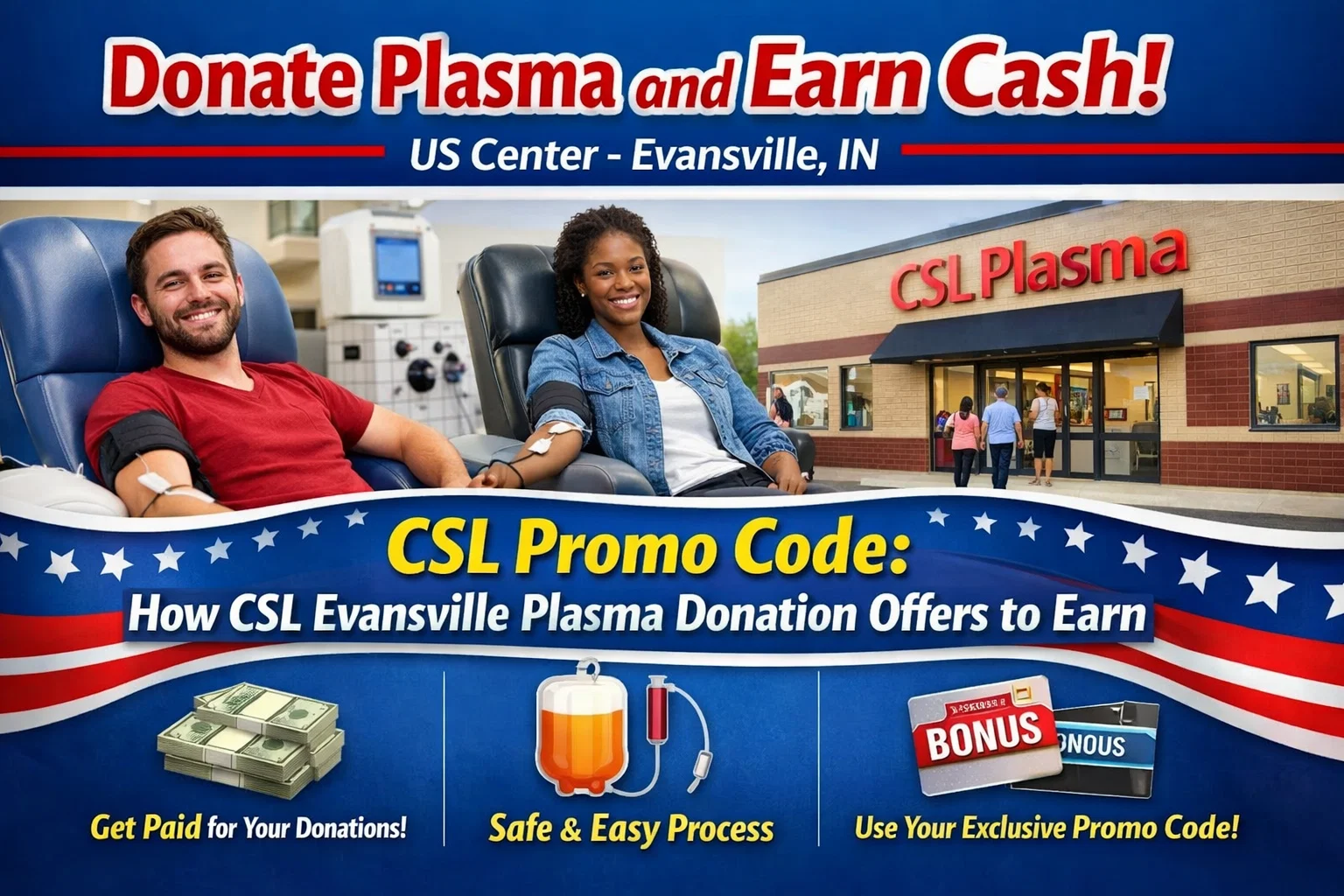 Evansville, IN CSL Promo Code Plasma Donation Offers to Earn